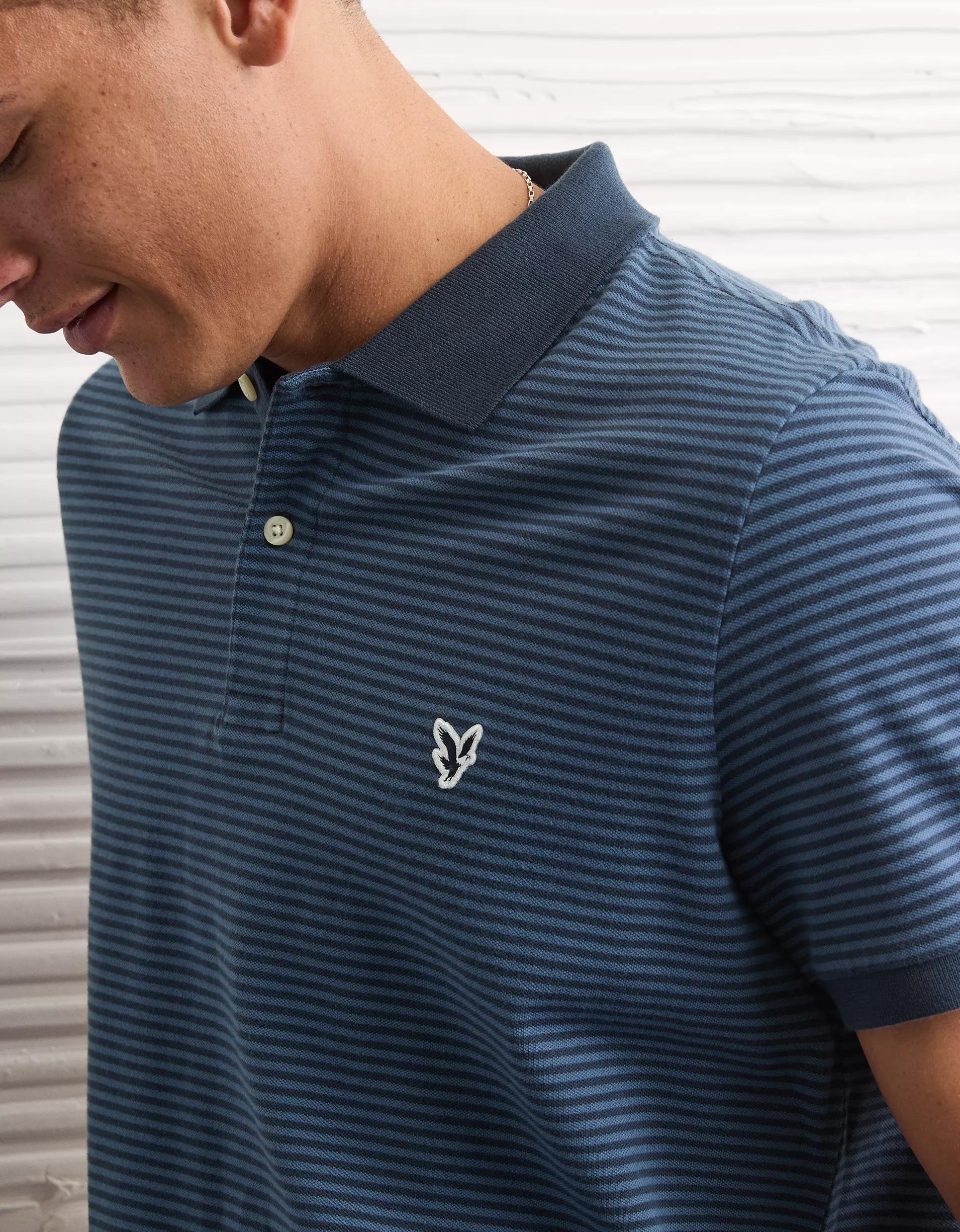 AE Lived-In Slim Fit Pique Polo Shirt Product Image
