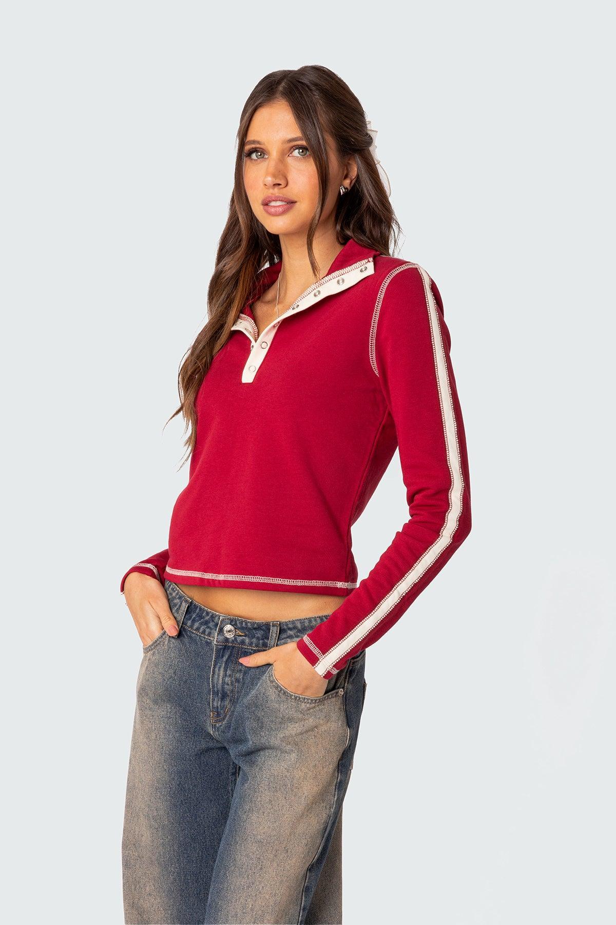 Gio Contrast Stitch Top Product Image