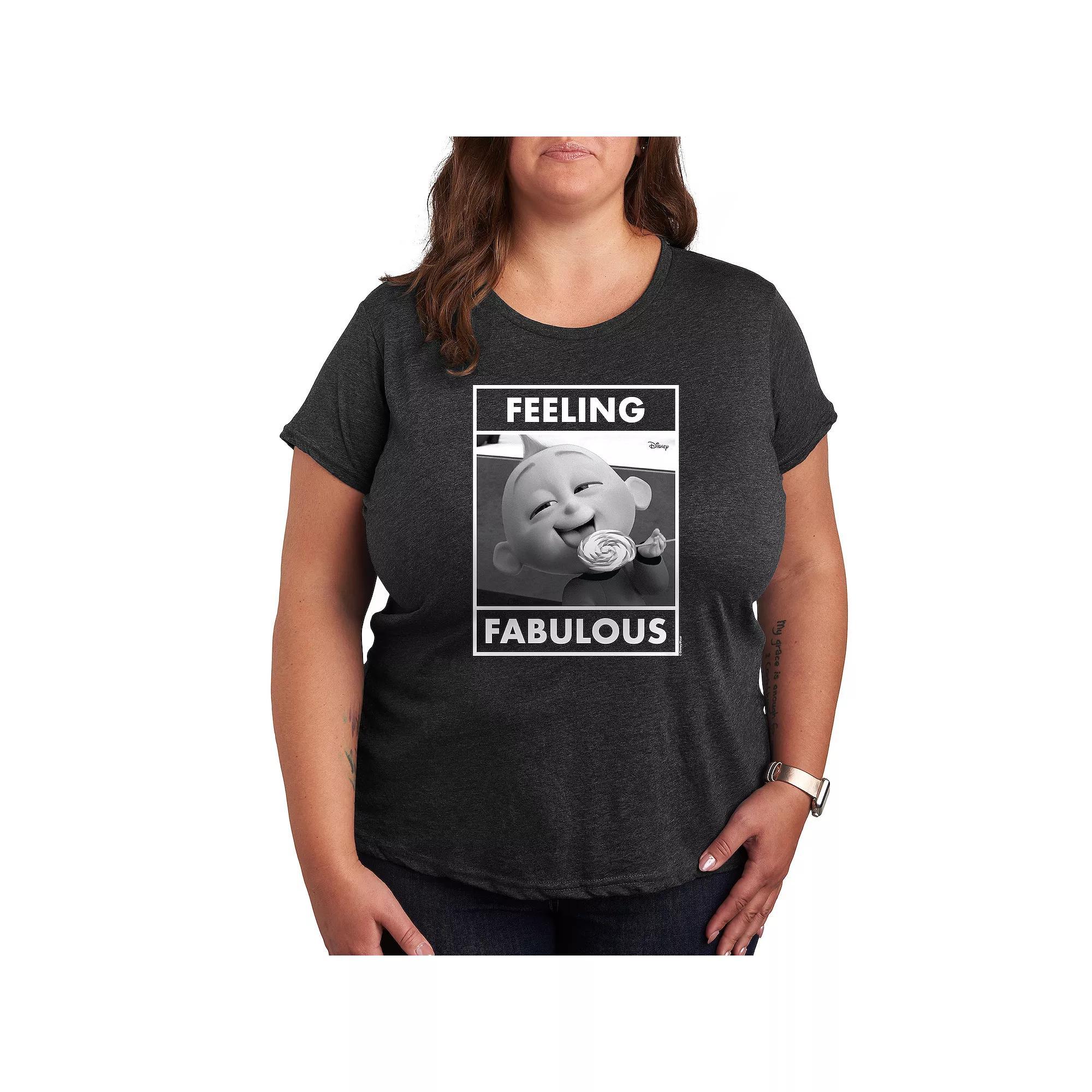 Disney / Pixars The Incredibles Jack-Jack Plus Feeling Fabulous Graphic Tee, Womens Heather Grey Product Image