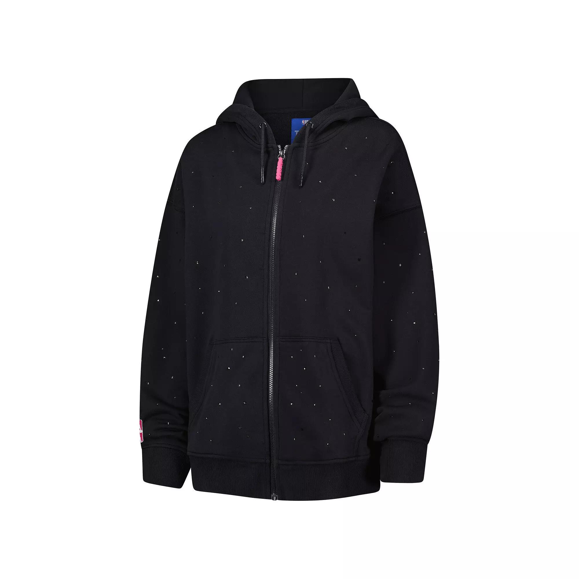 Women's Terez Black New Orleans Pelicans Allover Gemstone Full-Zip Hoodie, Size: Medium Product Image