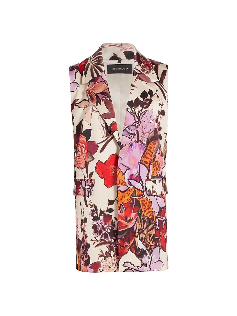 Womens Georgia Floral Long Vest Product Image