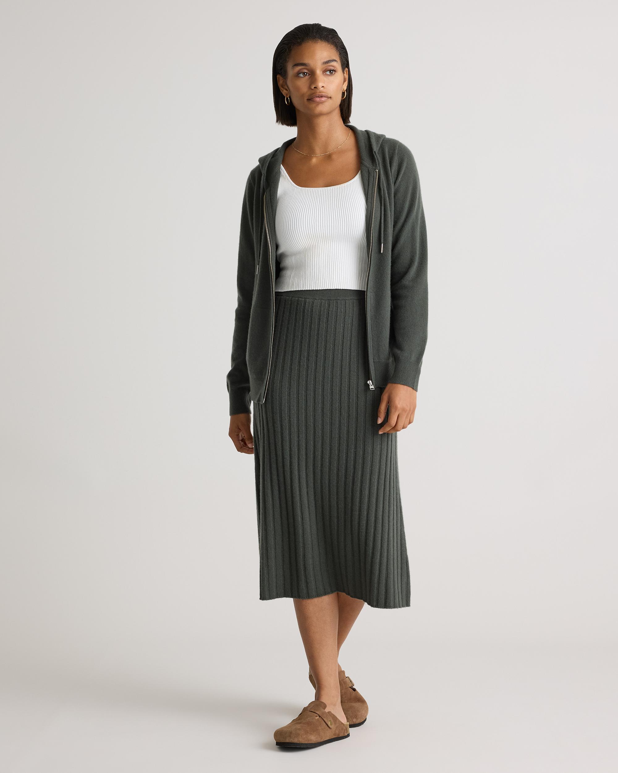 Quince | Women's Mongolian Cashmere Full-Zip Hoodie Size XS Product Image