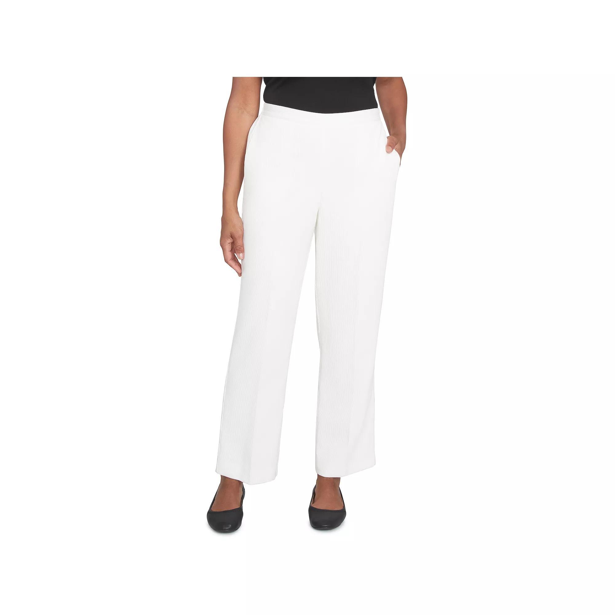 Women's Alfred Dunner Copenhagen Corduroy Average Length Pants, Size: 16, Winter White Product Image