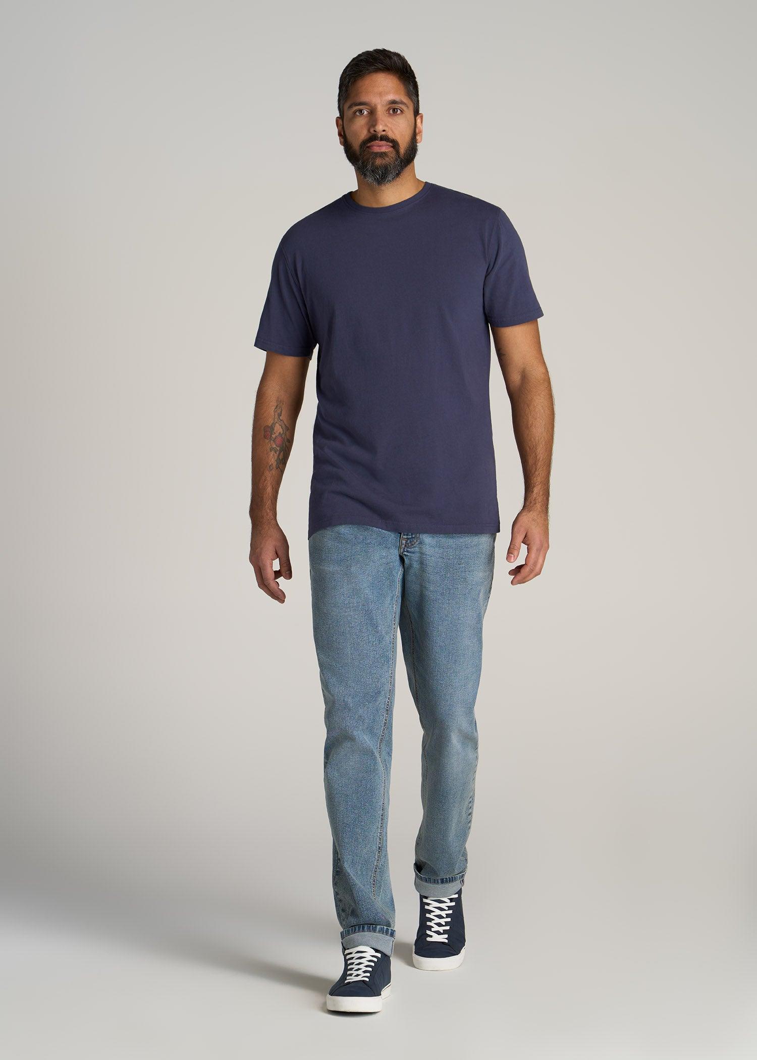 LJ&S Men's Tall REGULAR-FIT Crew Neck Tee in Weathered Navy Product Image