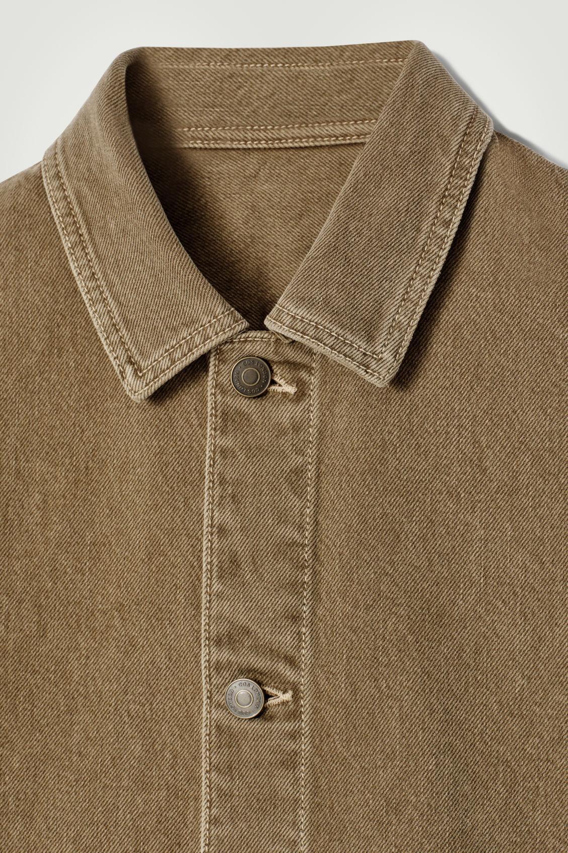 RELAXED CHAINSTITCHED DENIM OVERSHIRT Product Image