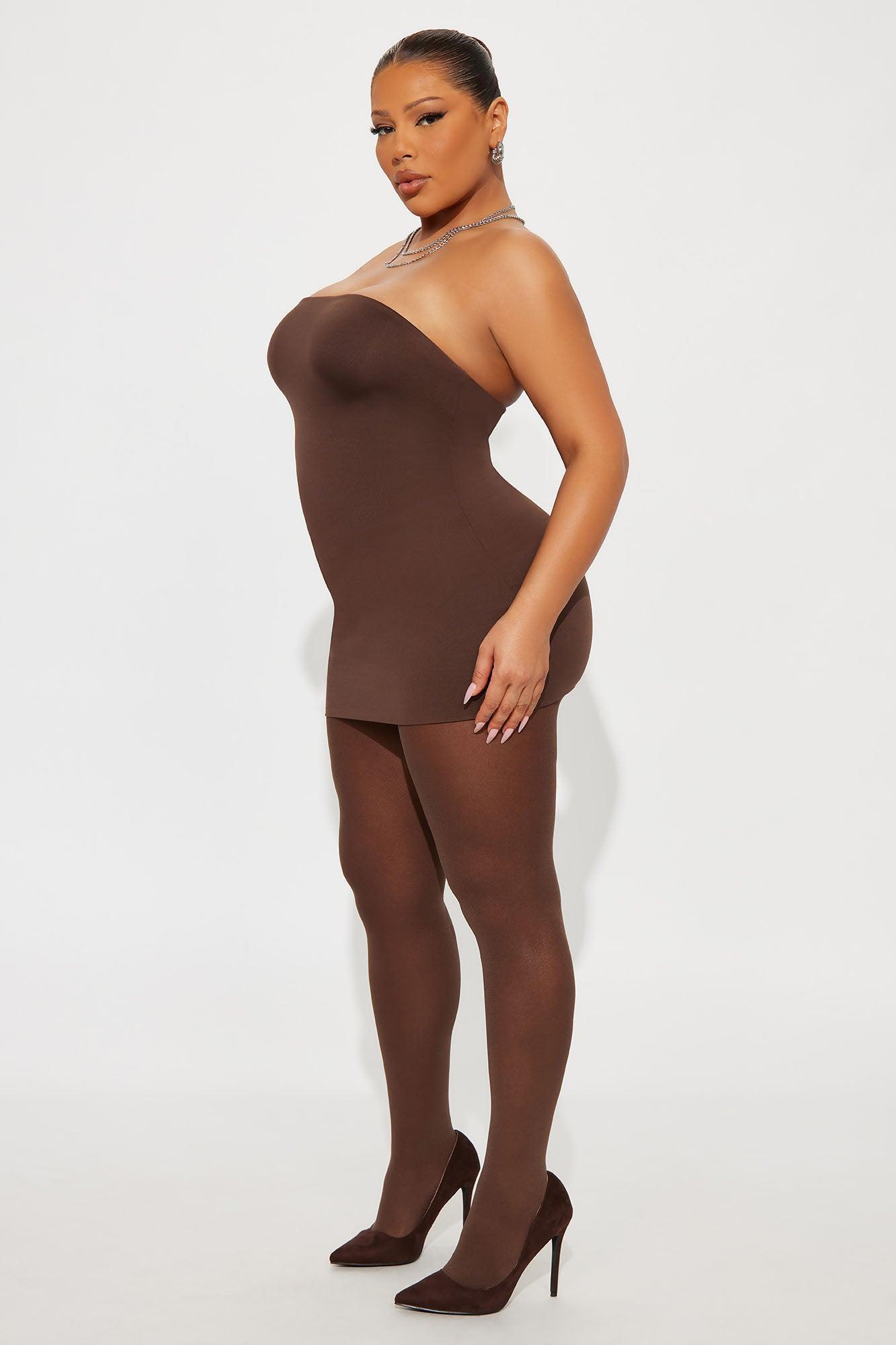 Contour Double Lined Tube Top - Chocolate Product Image