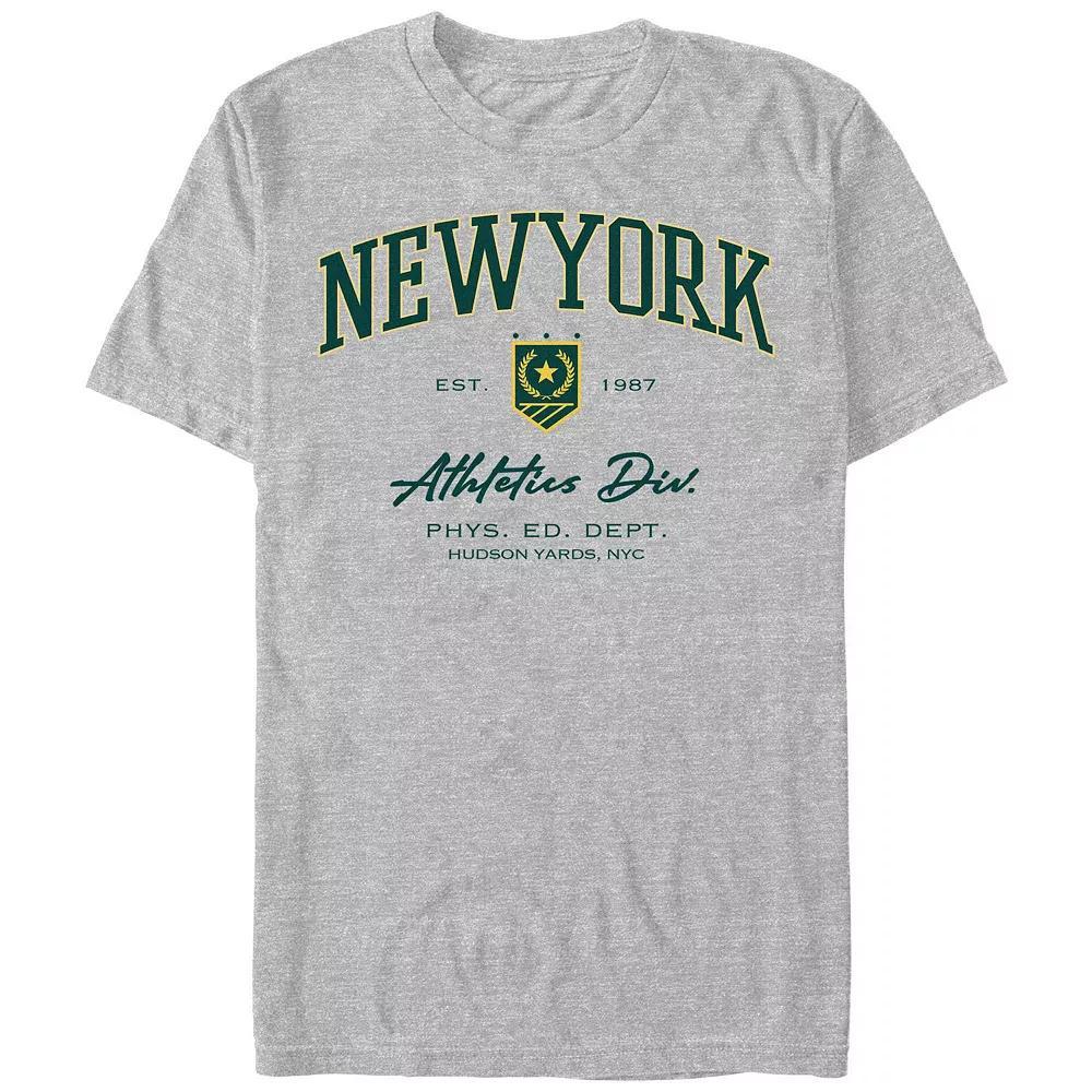Big & Tall New York Athletics Division Graphic Tee, Men's, Size: XXL Tall, Athletic Grey Product Image