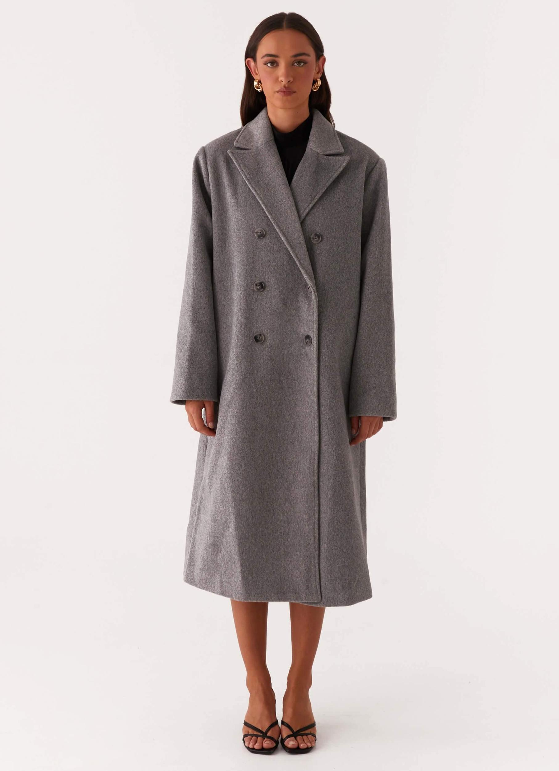 Gianni Double Breast Coat - Grey Product Image