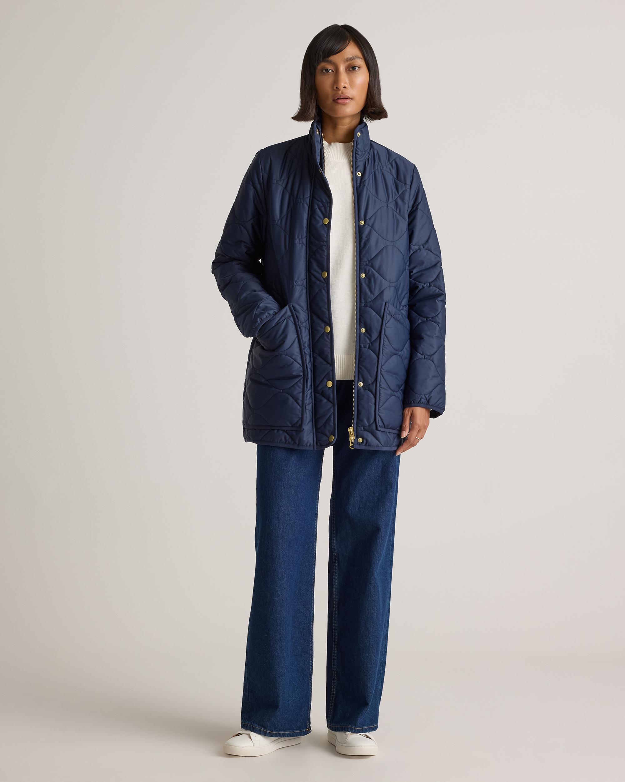 Quince | Women's Featherless Quilted Long Puffer Jacket Size XS, Nylon Product Image