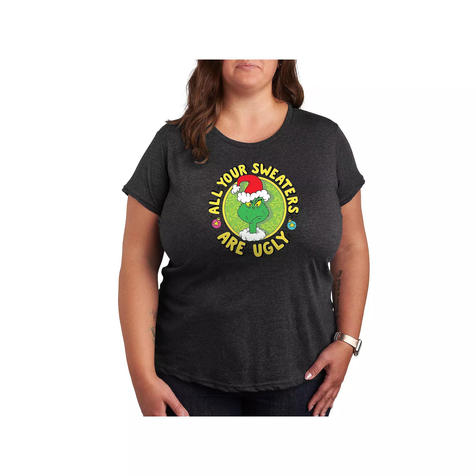 Disneys Frozen 2 Plus Holiday Wishes Graphic Tee, Womens Heather Grey Product Image