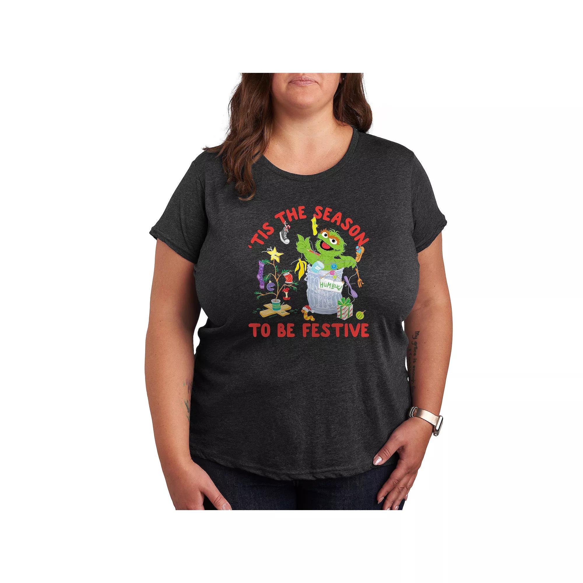 Plus Size Dr. Seuss I Have A Thing For You Graphic Tee, Womens Grey Dark Blue Product Image