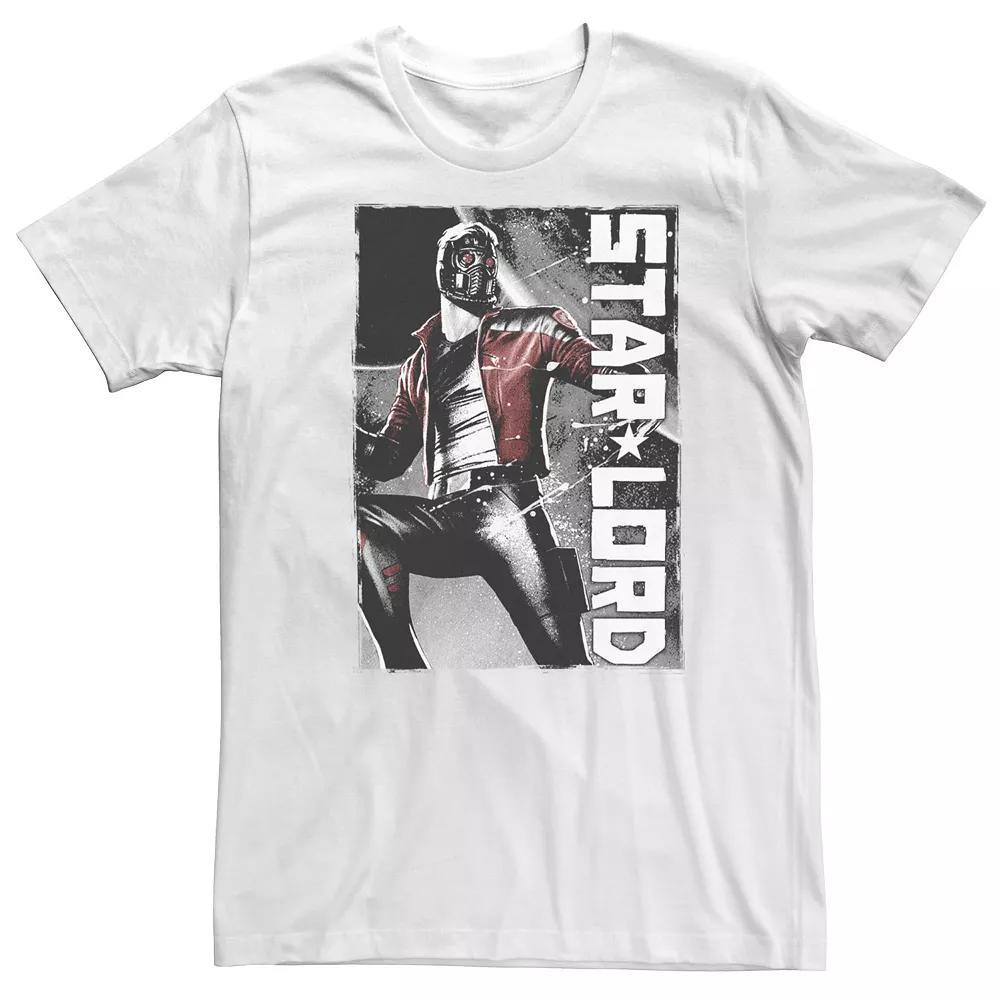 Big & Tall Marvel Star-Lord Guardians of the Galaxy Spray Paint Tee, Men's, Size: XXL Tall, White Product Image