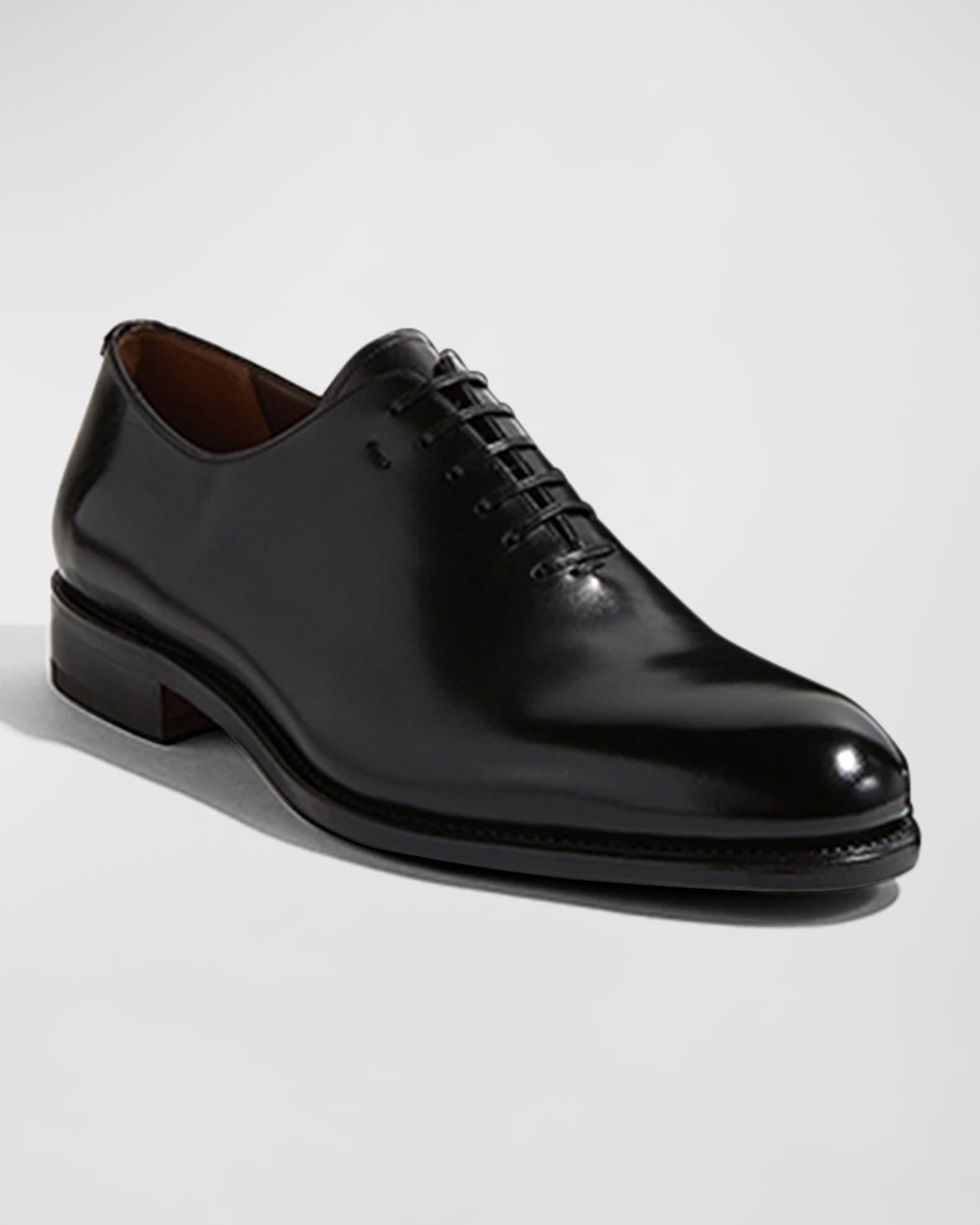 Men's Angiolo Tramezza Whole-Cut Leather Lace-Up Shoes Product Image