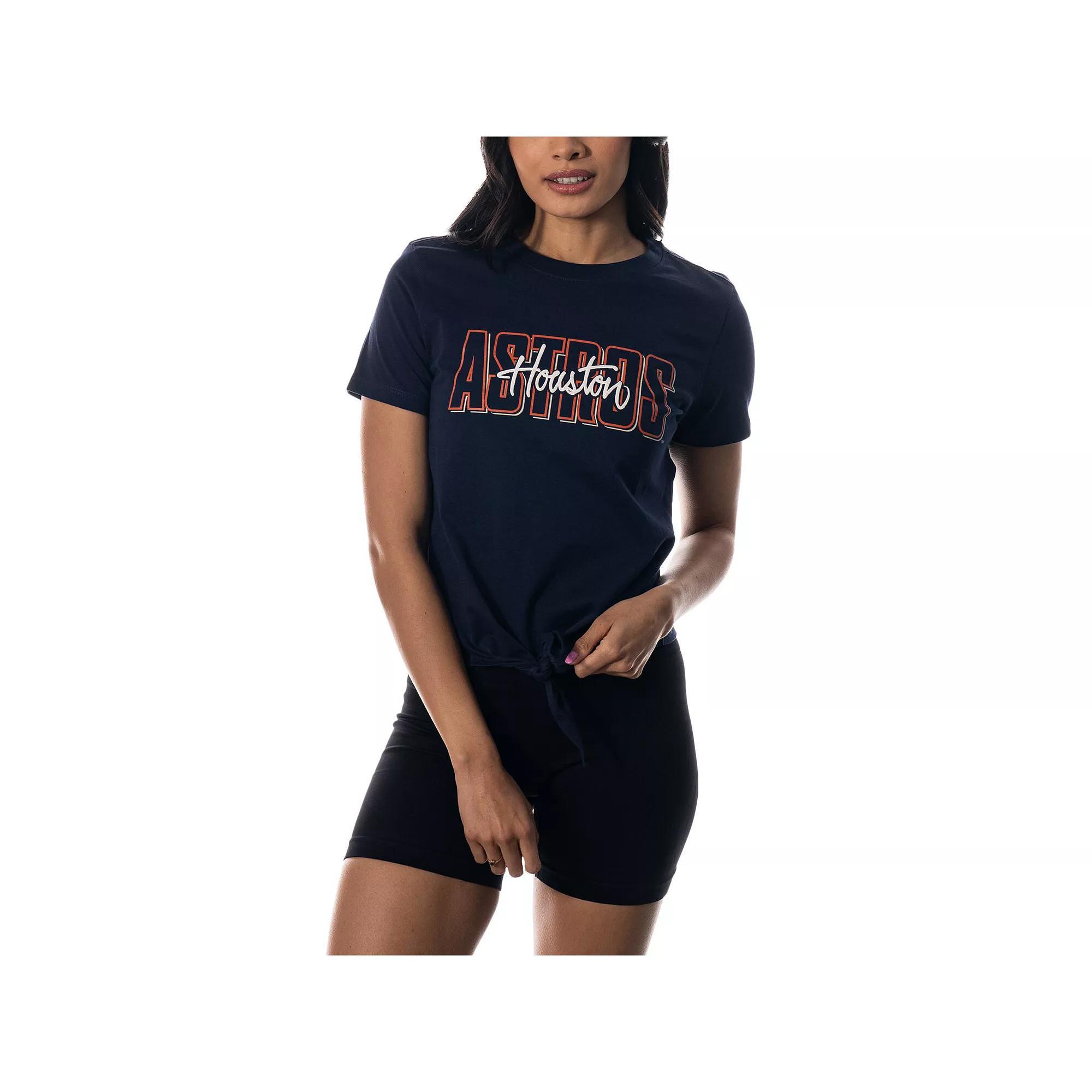 Women's The Wild Collective Navy Houston Astros Twist Front T-Shirt, Size: 2XL, Blue Product Image