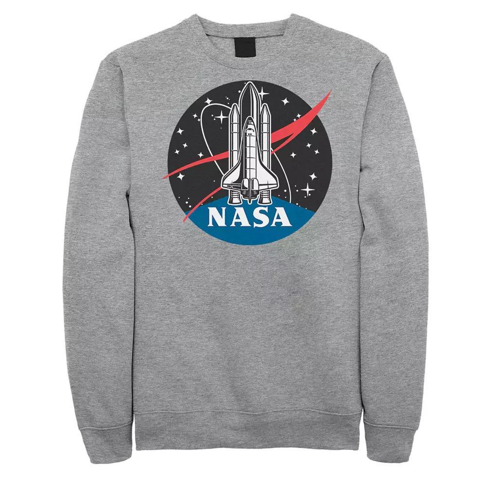 Big & Tall NASA Space Shuttle Take Off With Logo Fleece Sweatshirt, Men's, Size: 4XL, Athletic Grey Product Image