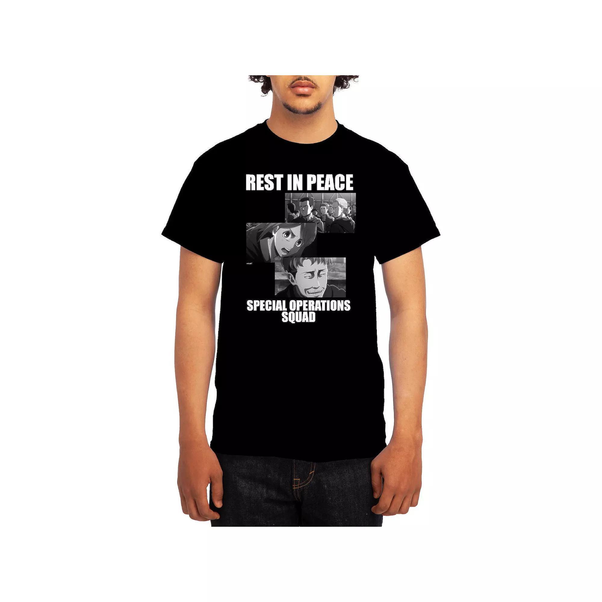 Mens Attack on Titan Rest in Peace Squad Tee Product Image