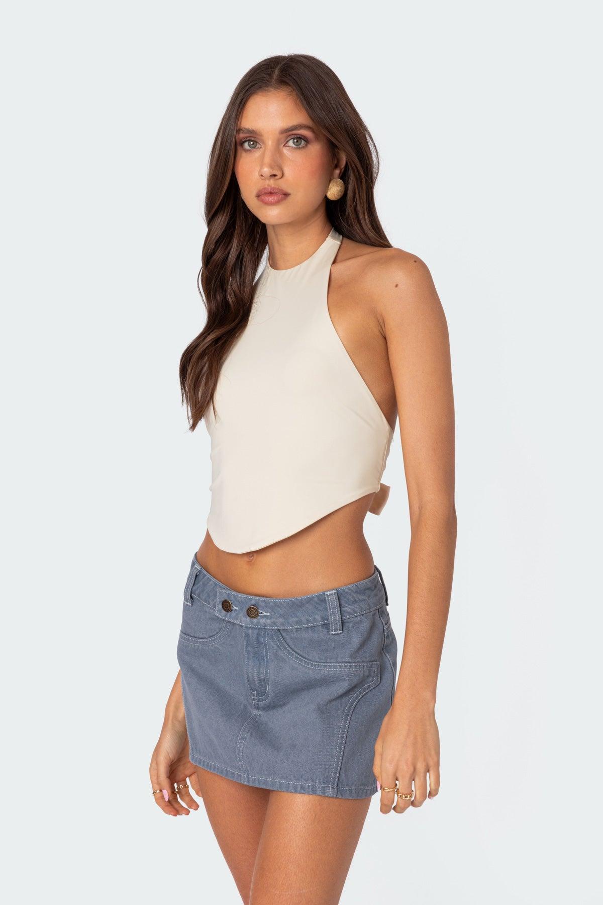 Raine Curved Halter Top Product Image