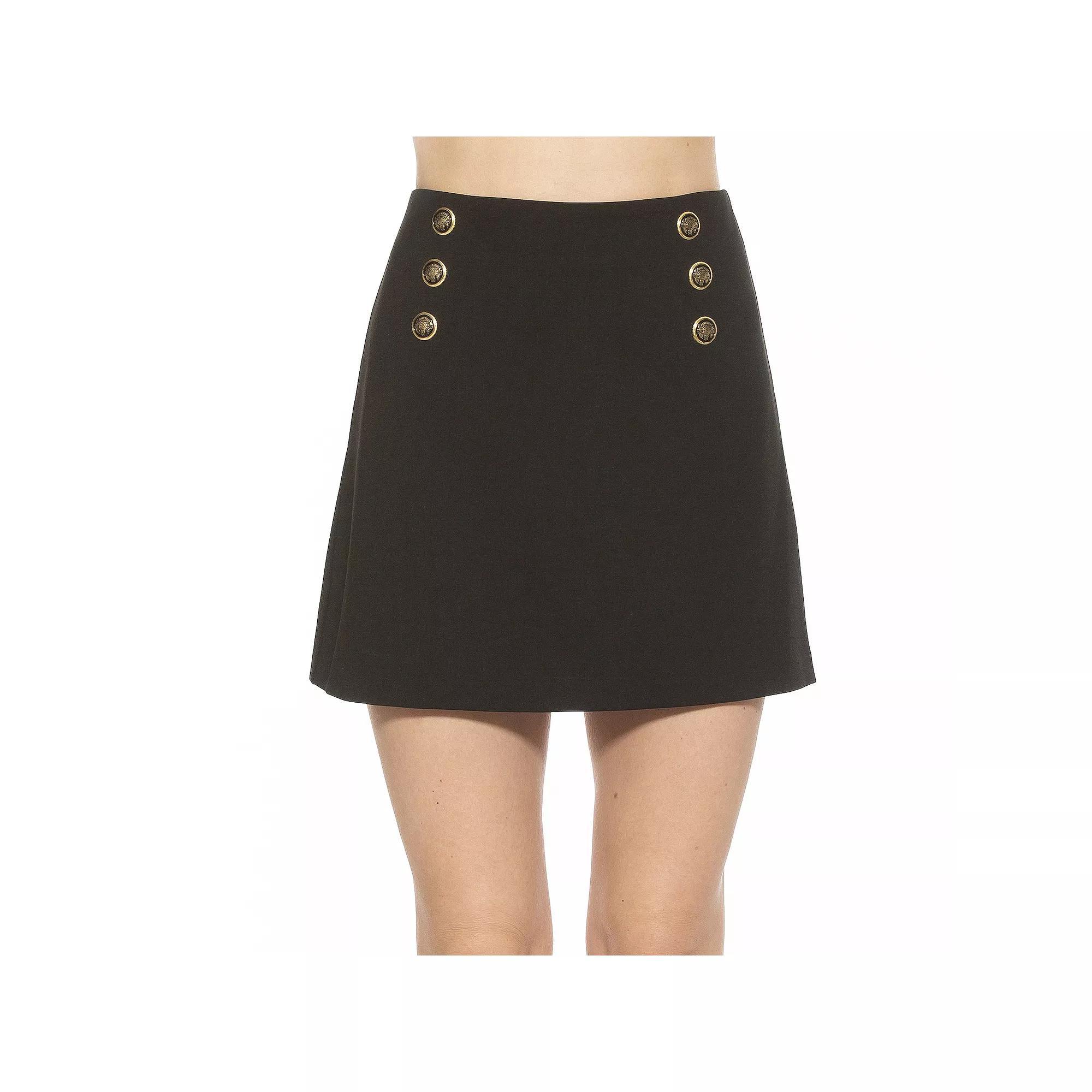 Women's ALEXIA ADMOR Nayra Classic Mini Skirt, Size: 12, Black Product Image