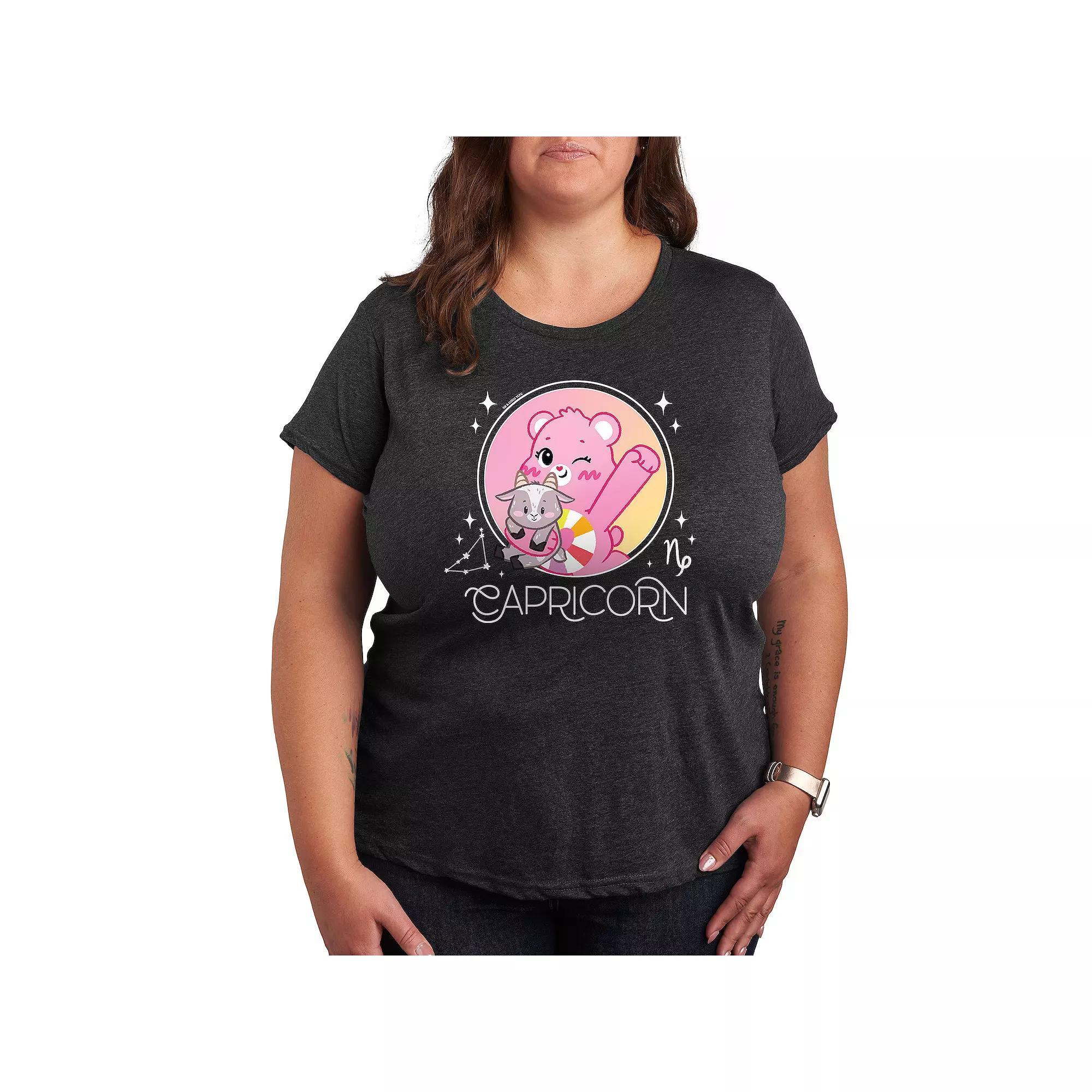 Plus Dog Paw Rainbow Graphic Tee, Womens Heather Grey Product Image