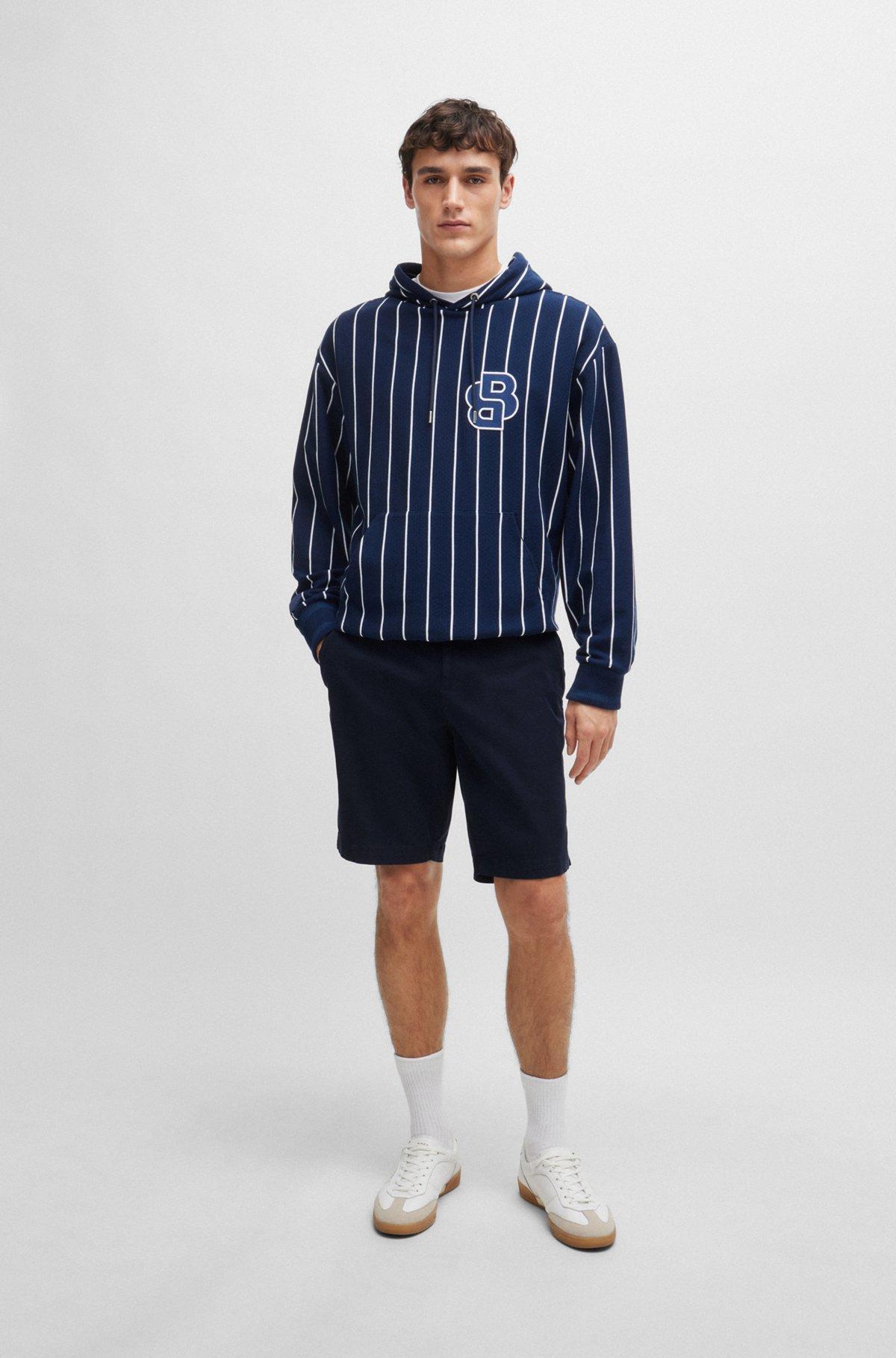 Slim-fit shorts in stretch-cotton twill Product Image
