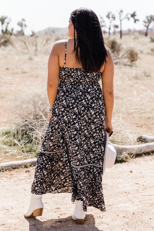 Live A Little Black Floral Maxi Dress FINAL SALE Product Image