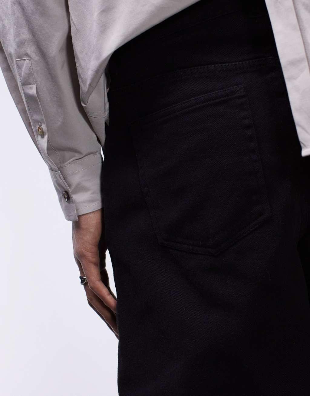 Topman baggy jeans in black Product Image
