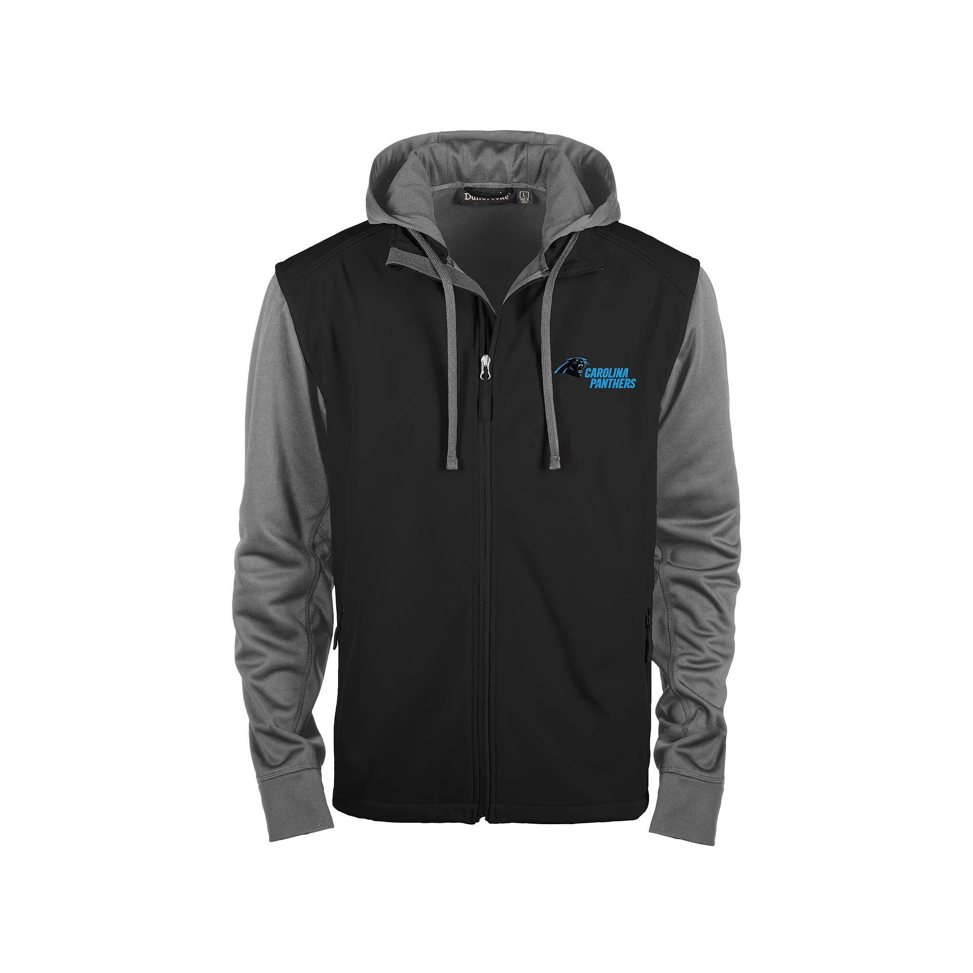 Men's Dunbrooke Black/Gray Carolina Panthers Alpha Full-Zip Jacket, Size: 2XL Product Image