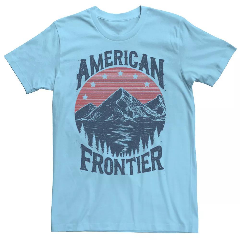 Men's American Frontier Graphic Tee, Size: Medium, Light Blue Product Image