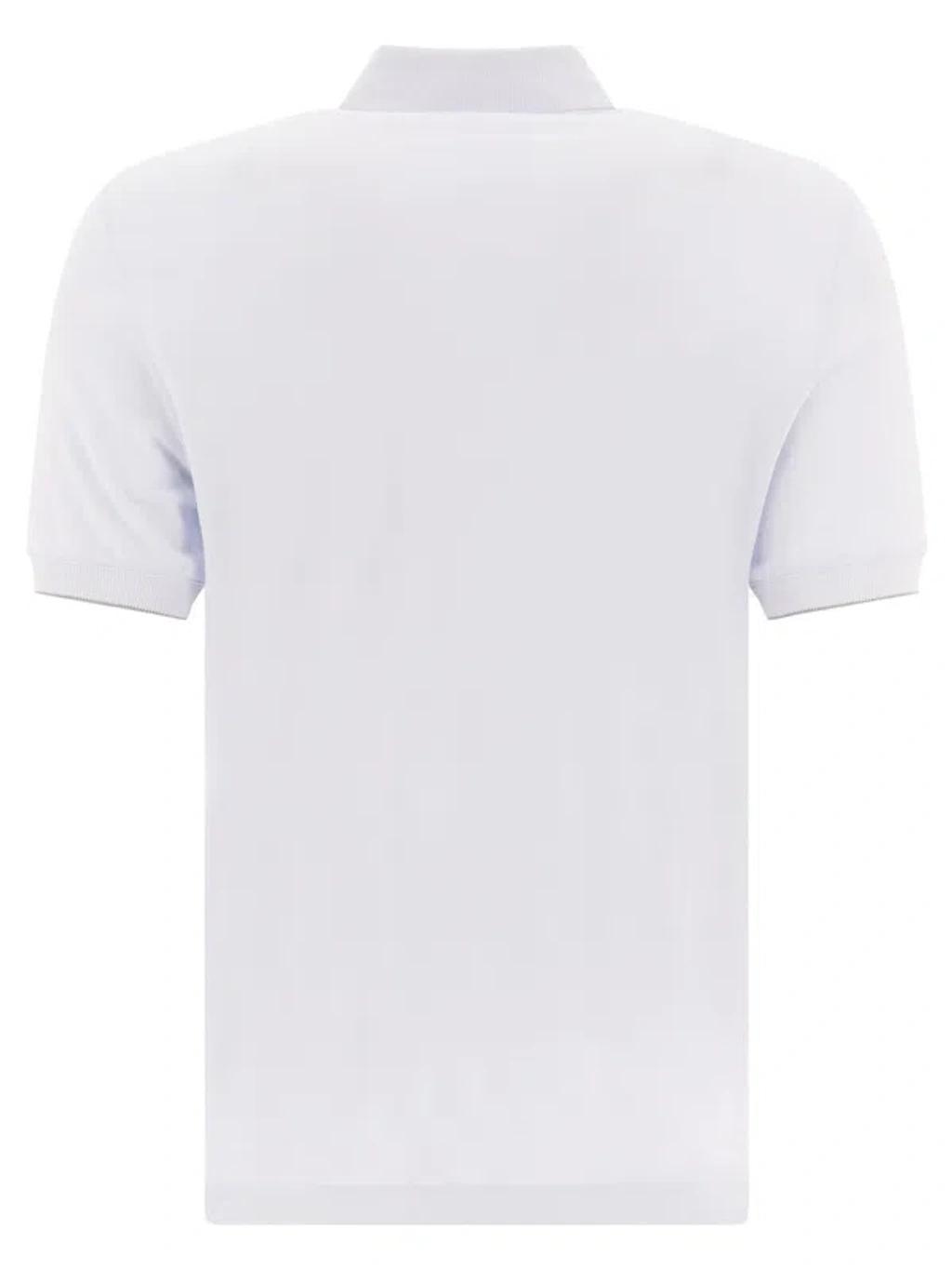 BRUNELLO CUCINELLI Polo Shirts Light Blue In White Product Image