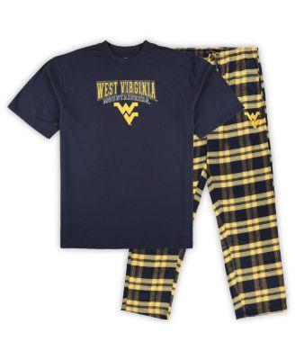 Men's Profile Navy West Virginia Mountaineers Big & Tall 2-Pack T-Shirt & Flannel Pants Set, Size: 5XB, Blue Product Image