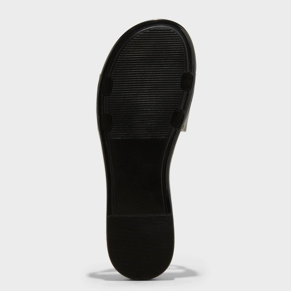 Women's Dove Cut Out Slide Sandals - Shade & Shore™ Black 8: Slip On, Open Toe, Textured Sole Product Image