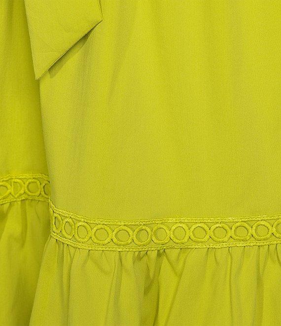 Anne Klein One Shoulder Short Puffed Sleeve Fit-And-Flare Dress Product Image