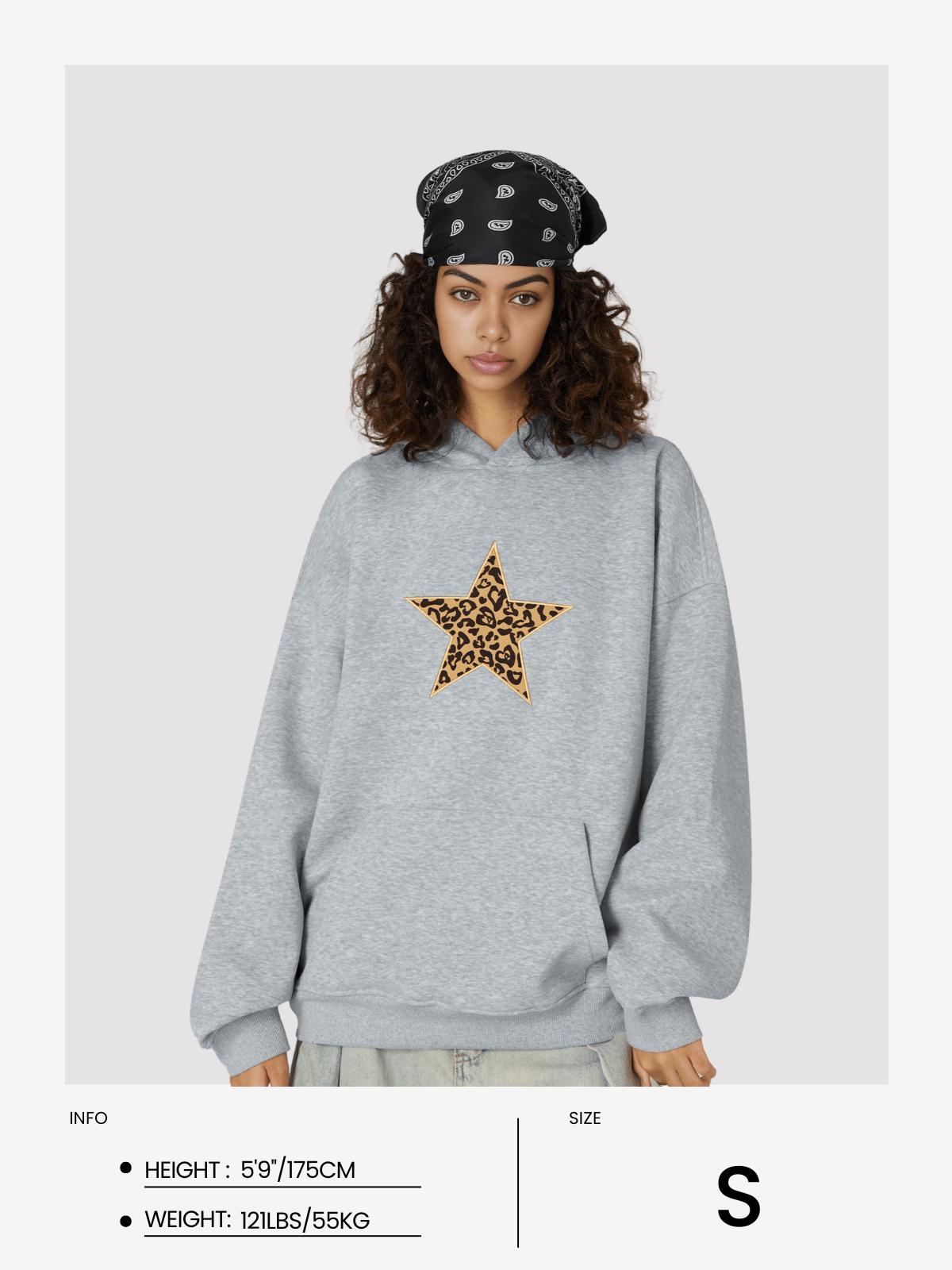 Aelfric Eden Leopard Star Graphic Hoodie Product Image