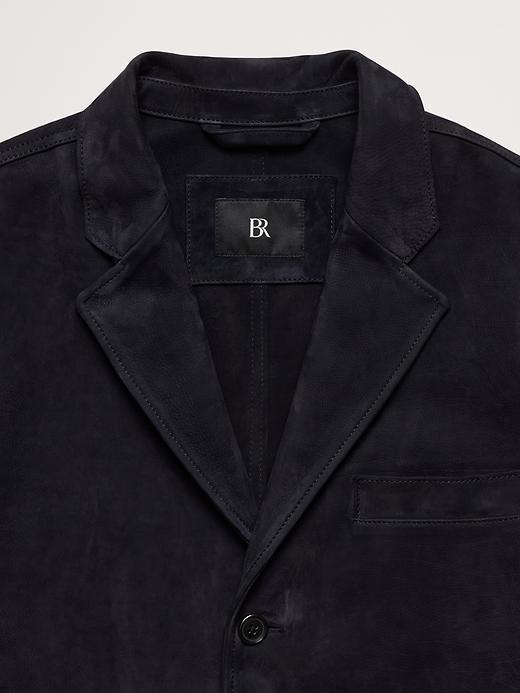Relaxed Nubuck Leather Blazer Product Image