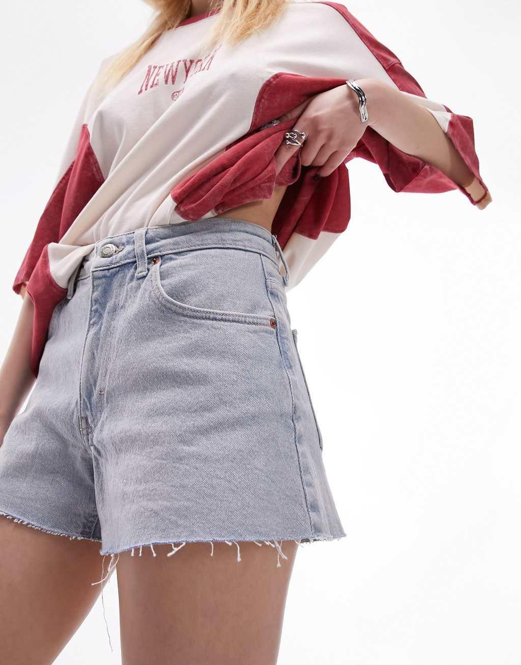 Topshop Petite comfort stretch denim short Product Image