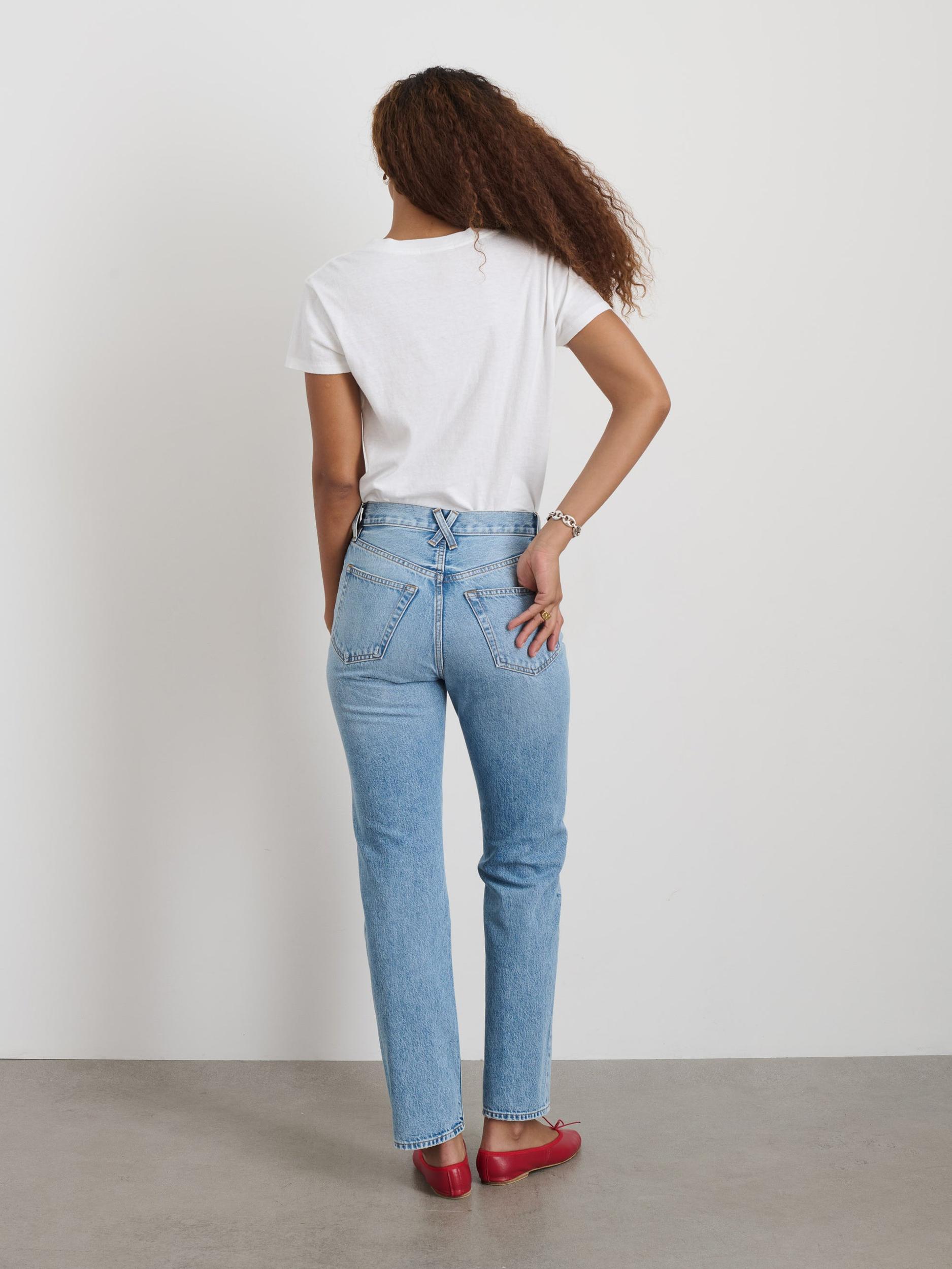 Jane Mid Rise Straight Jean Product Image