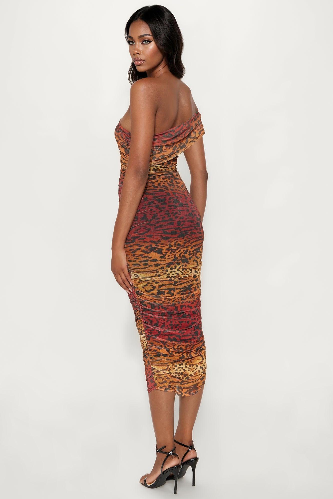 Real Legacy Print Mesh Mini Dress - Multi Color Product Image