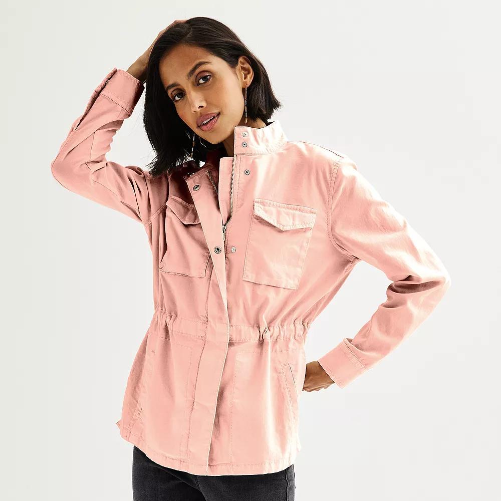 Women's Sonoma Goods For Life® Patch Pocket Utility Jacket, Size: XL, Lea Purple Product Image