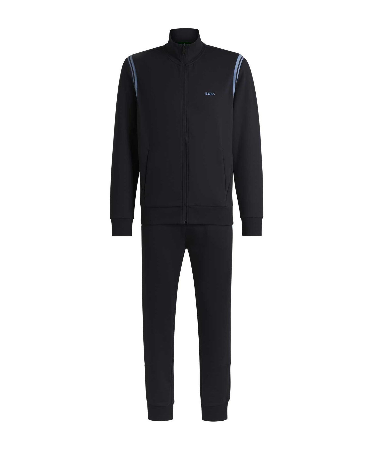 HUGO BOSS Long-sleeved Sports Suit In Black Product Image