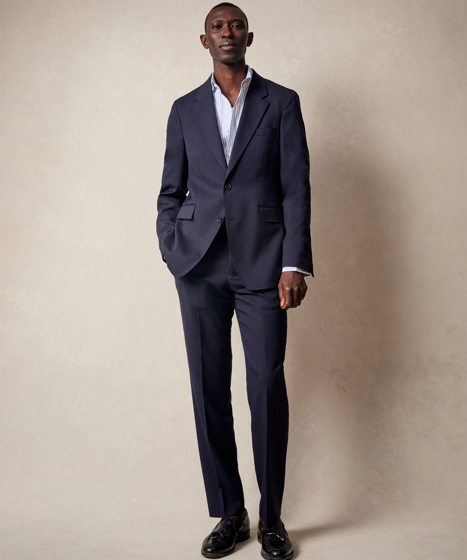 Italian Tropical Wool Sutton Jacket in Navy Product Image