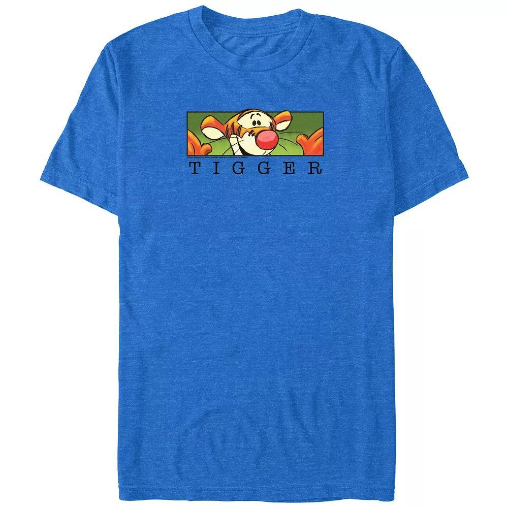 Disney's Winnie The Pooh Tigger Close Up Big & Tall Graphic Tee, Men's, Size: 4XL, Royal Grey Product Image