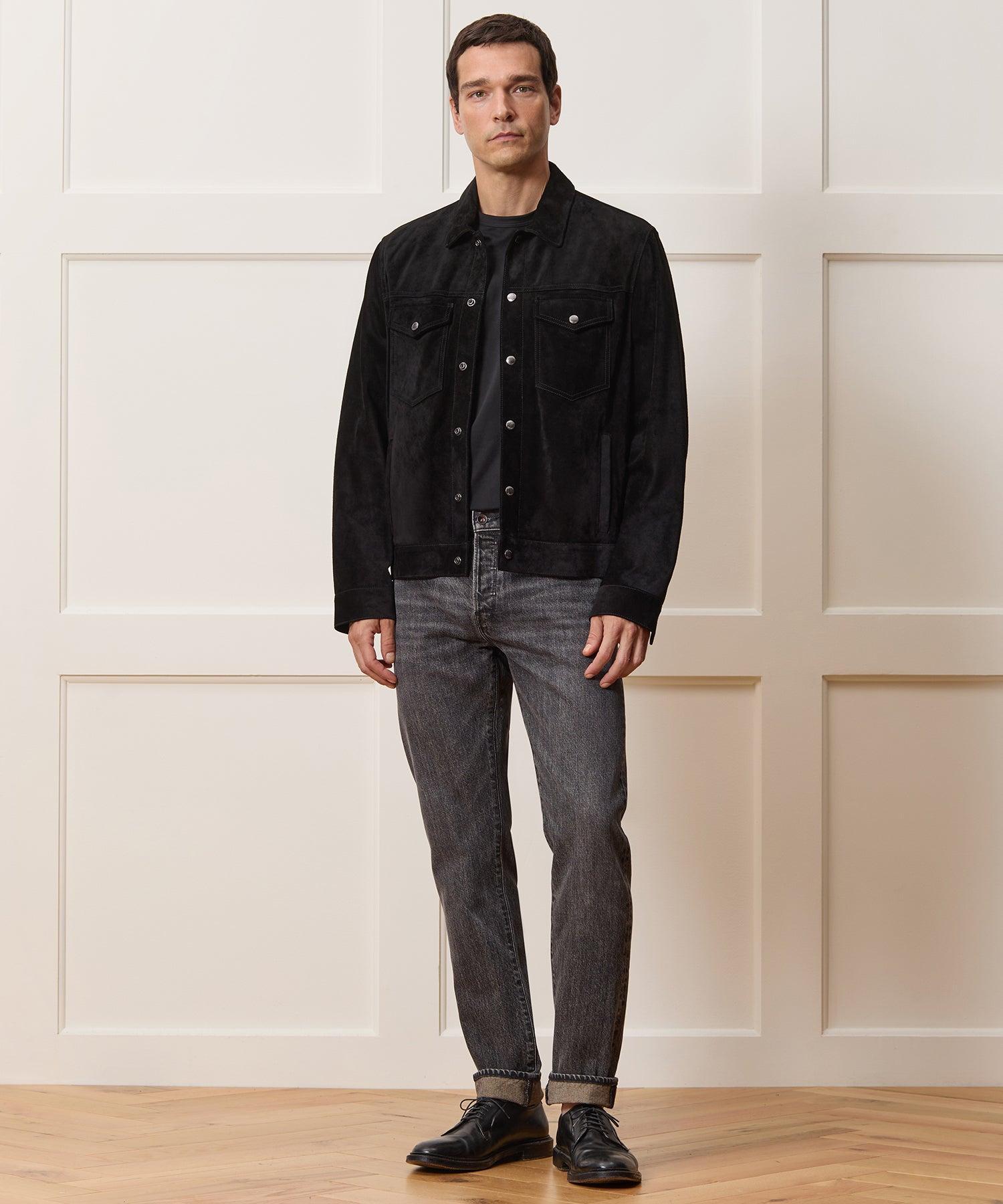 Italian Suede Snap Dylan Jacket Product Image