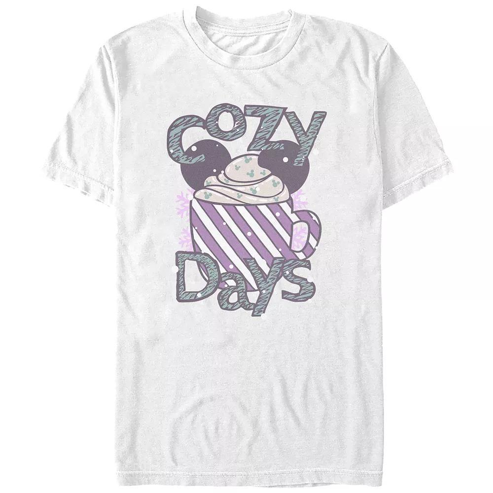 Disneys Mickey Mouse Cozy Days Hot Cocoa Juniors Graphic Tee, Womens Product Image