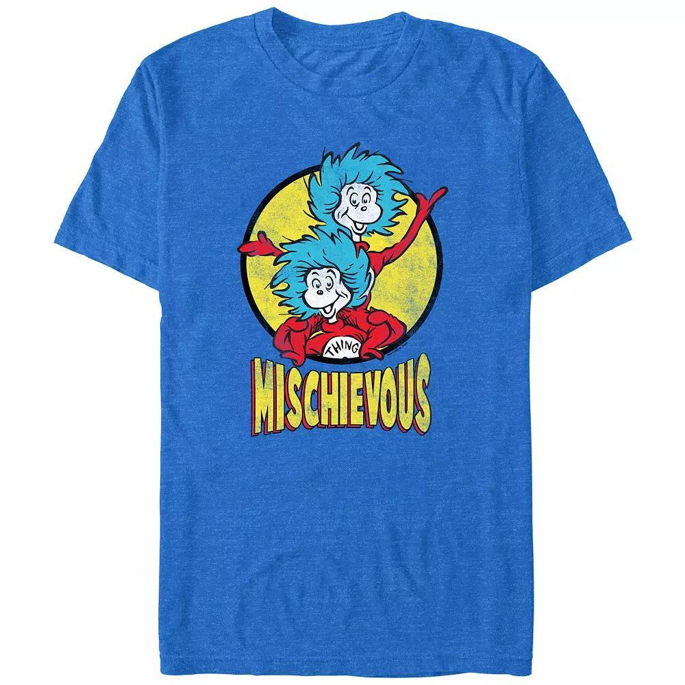 Big & Tall Dr. Seuss Mischievous Graphic Tee, Men's, Size: 3XL, Royal Grey Product Image