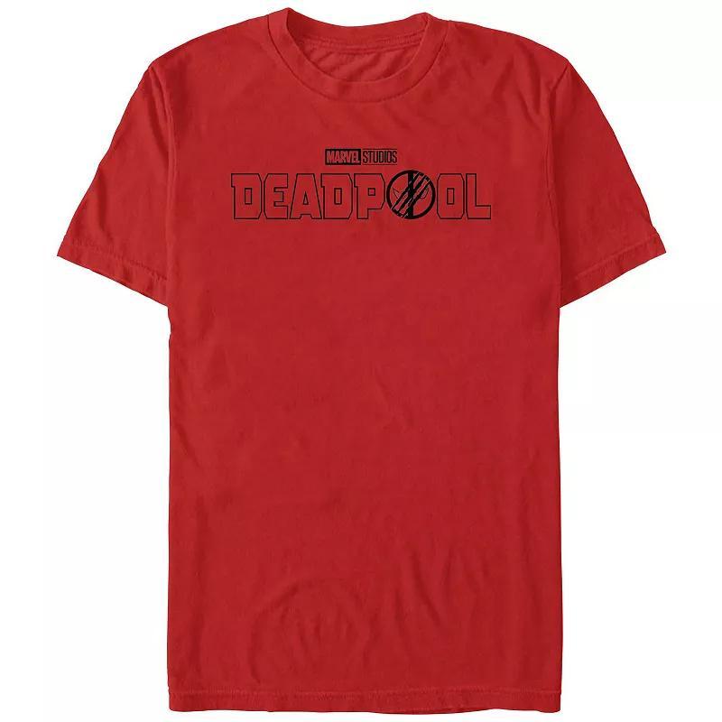 Men's Deadpool And Wolverine Scratch Logo Graphic Tee, Size: Small, Red Product Image
