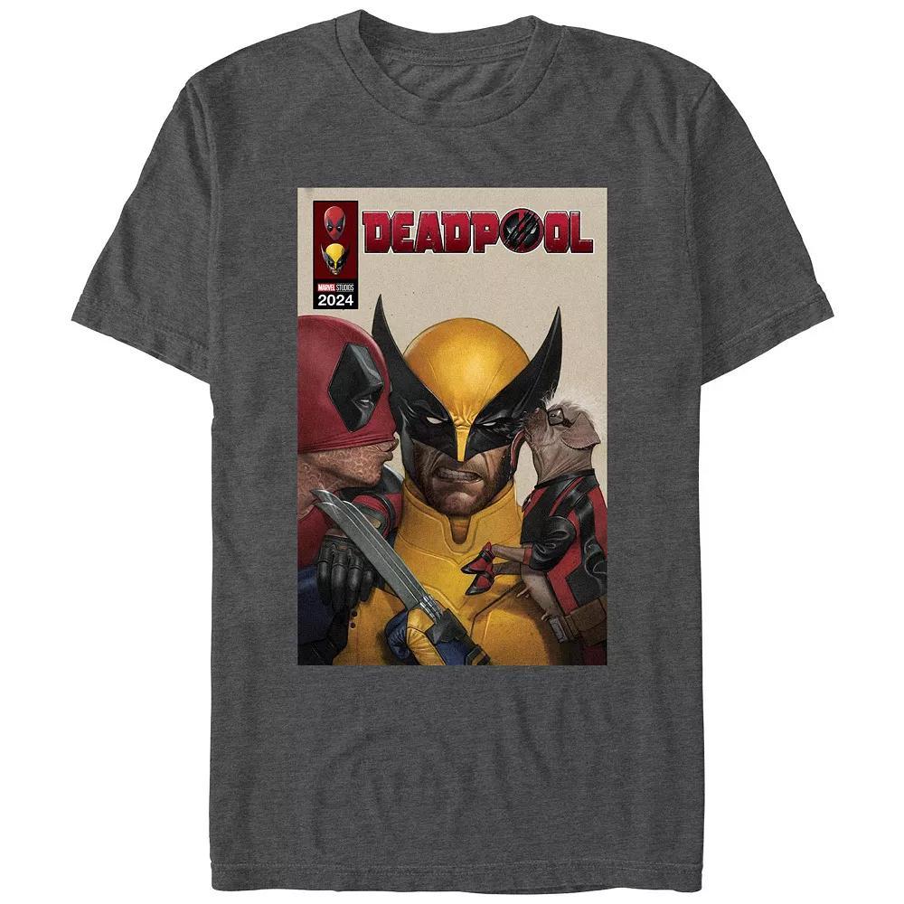 Men's Marvel Deadpool And Wolverine Kissing Wolverine Graphic Tee, Size: XXL, Grey Heather Product Image