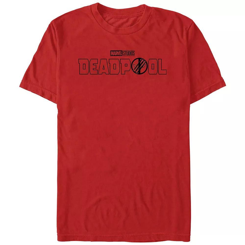 Men's Deadpool And Wolverine Scratch Logo Graphic Tee, Size: Small, Red Product Image
