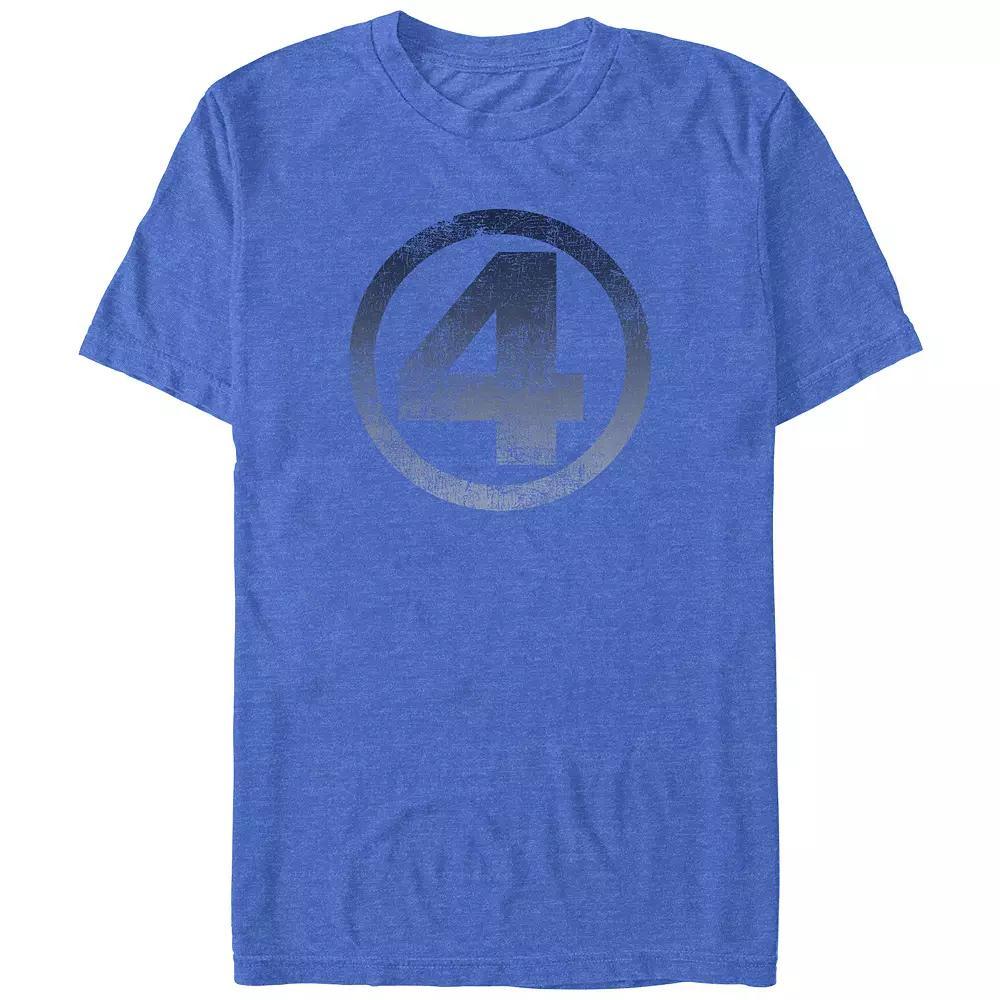 Big & Tall Marvel Fantastic Four Distressed Logo Graphic Tee, Men's, Size: XL Tall, Royal Grey Product Image