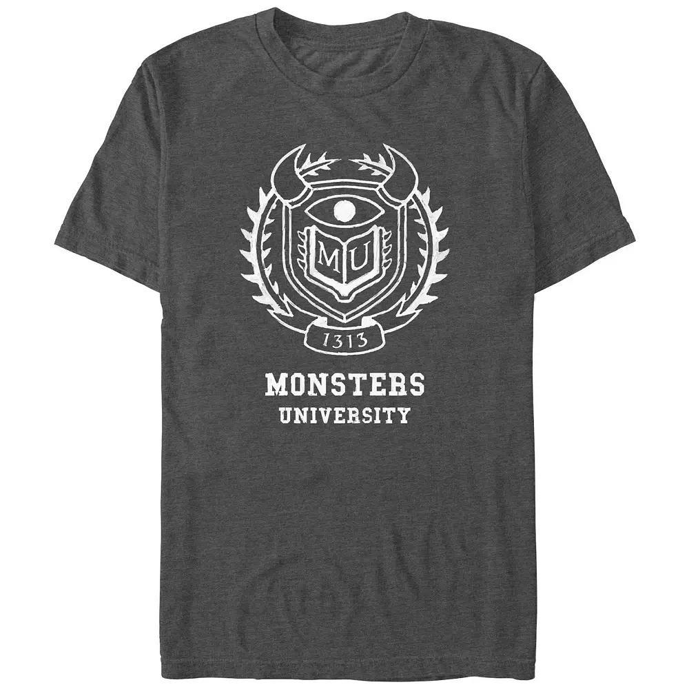 Disney / Pixar's Monsters University Crest 1313 Big & Tall Graphic Tee, Men's, Size: XL Tall, Grey Heather Product Image