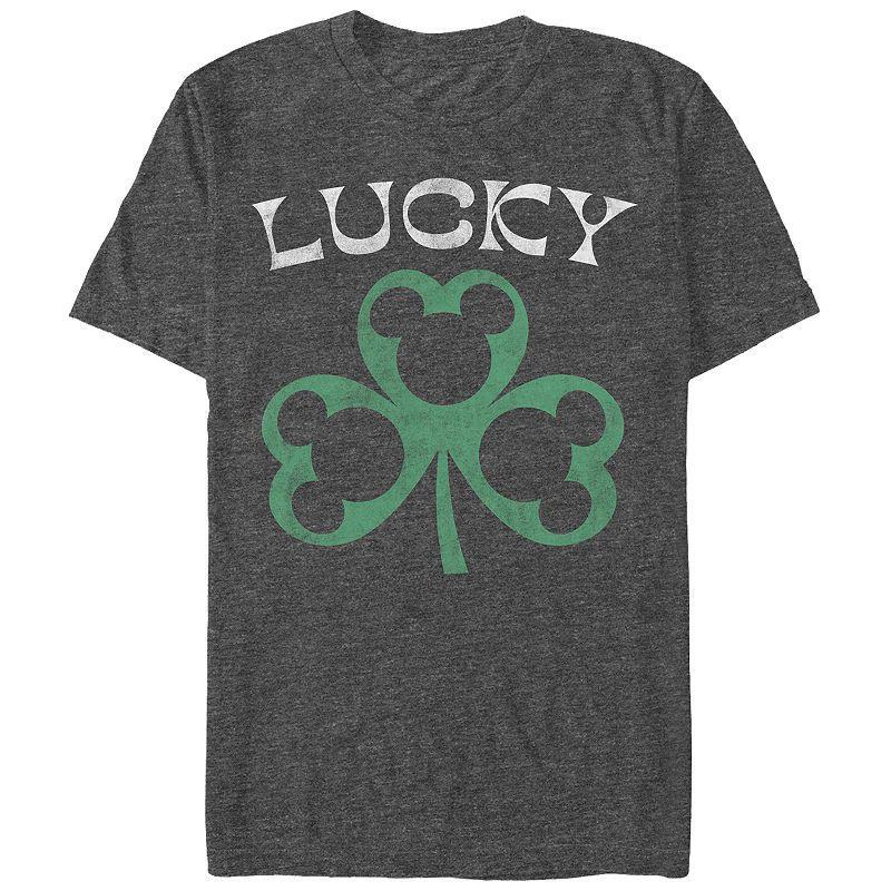 Disney's Mickey Mouse Clover Men's Graphic Tee, Size: XXL, Grey Heather Product Image